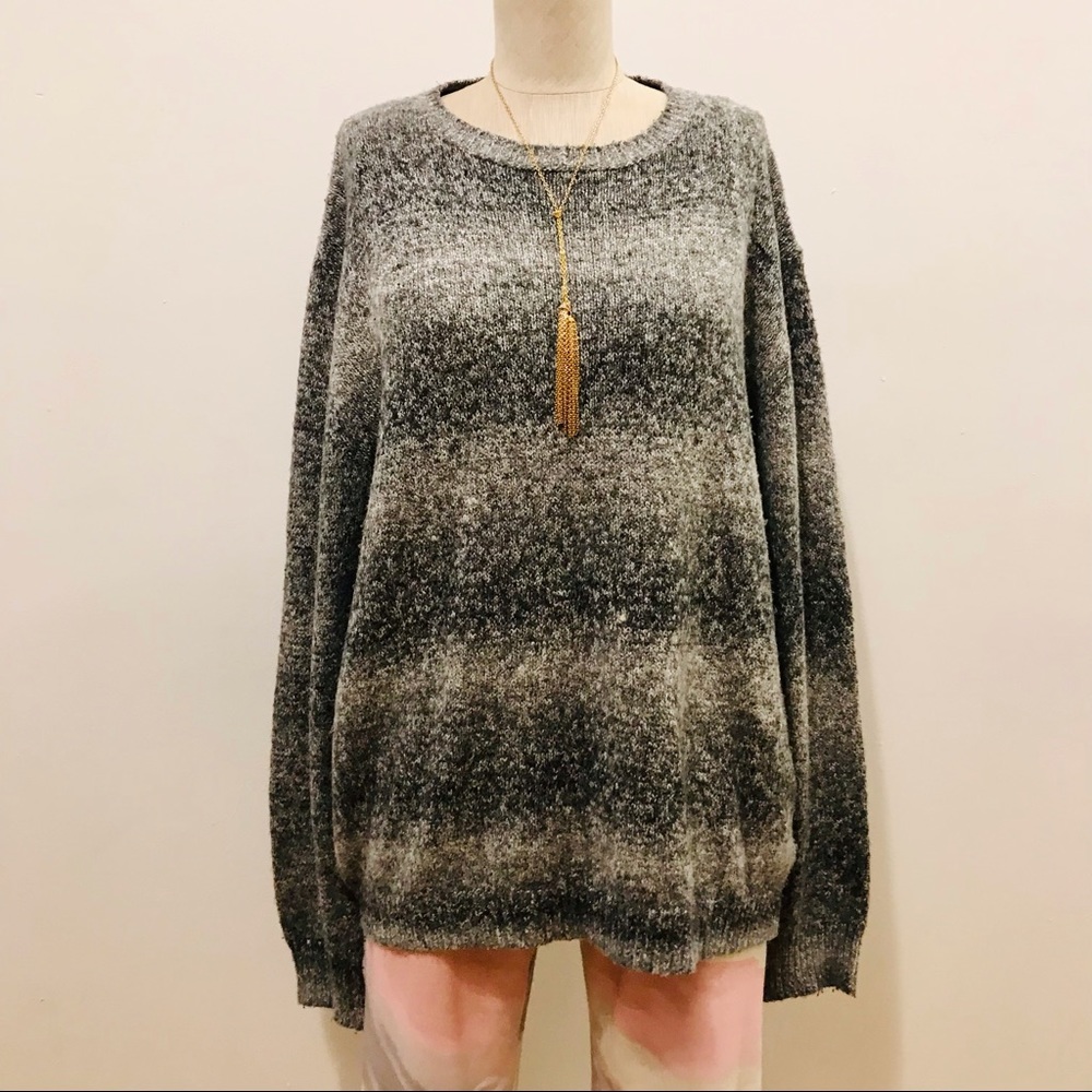 Your Neighbors grey ombré stripe sweater. Size M. Good used condition.